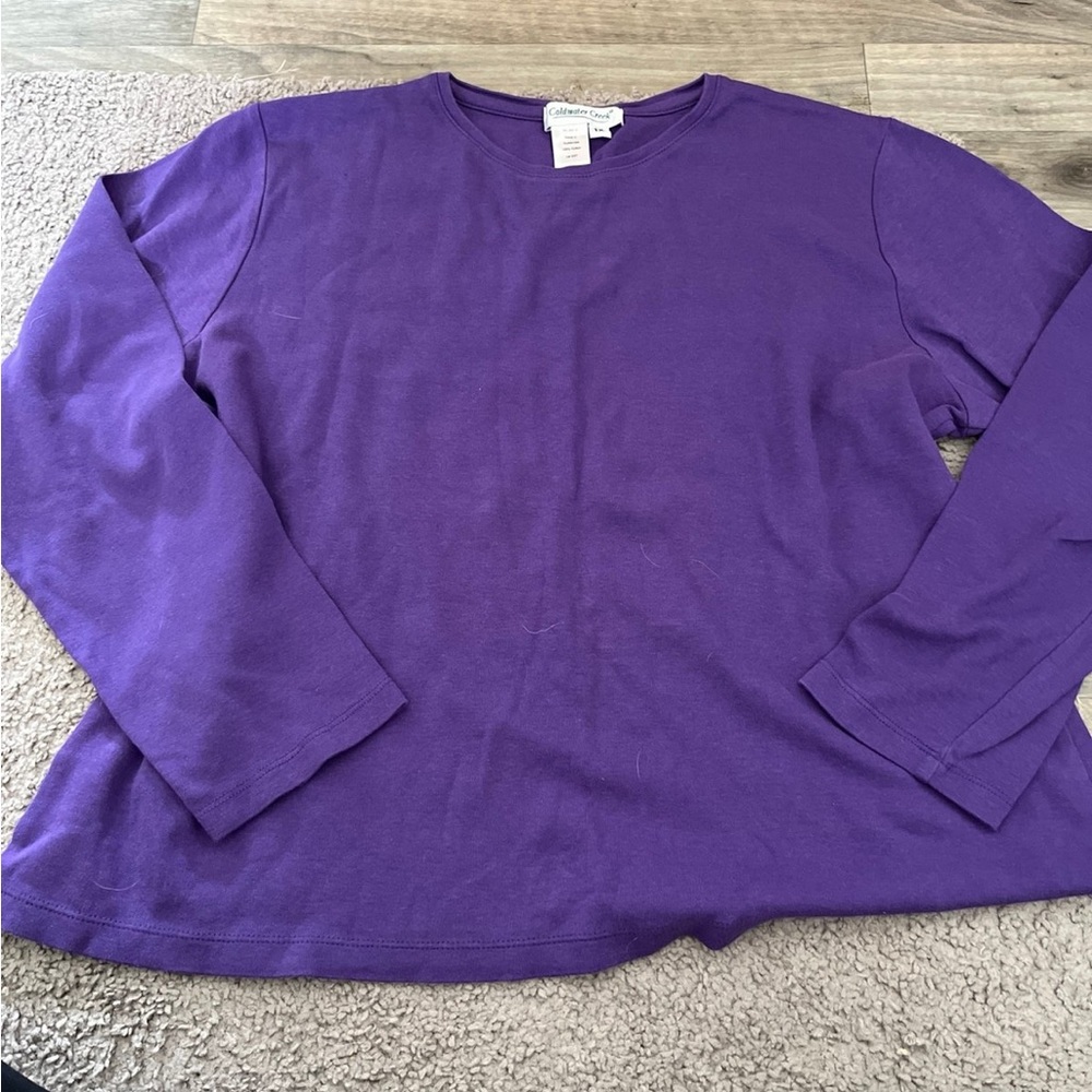Coldwater creek purple long sleeve shirt size 1X
